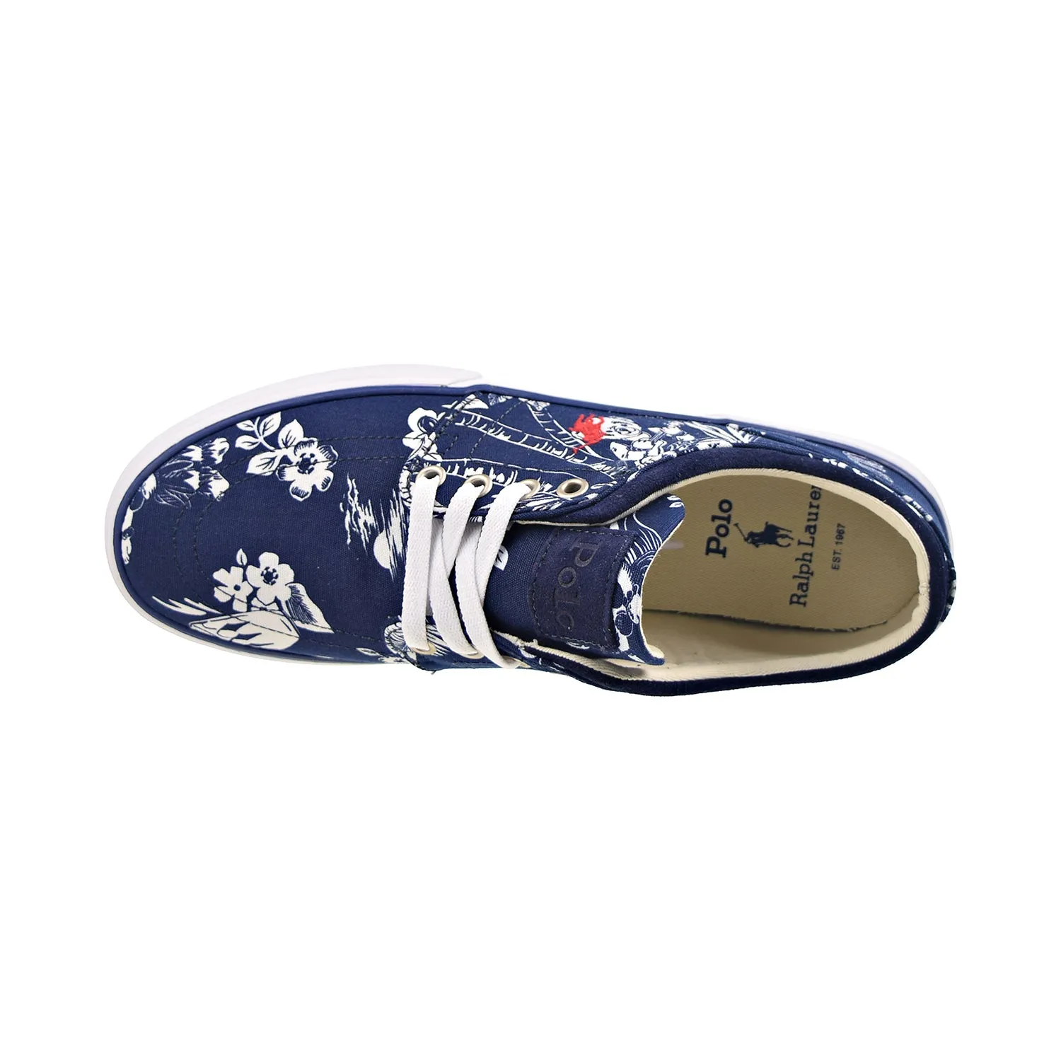 Polo Ralph Lauren Faxon Bear Print Low Men's Shoes Navy-White