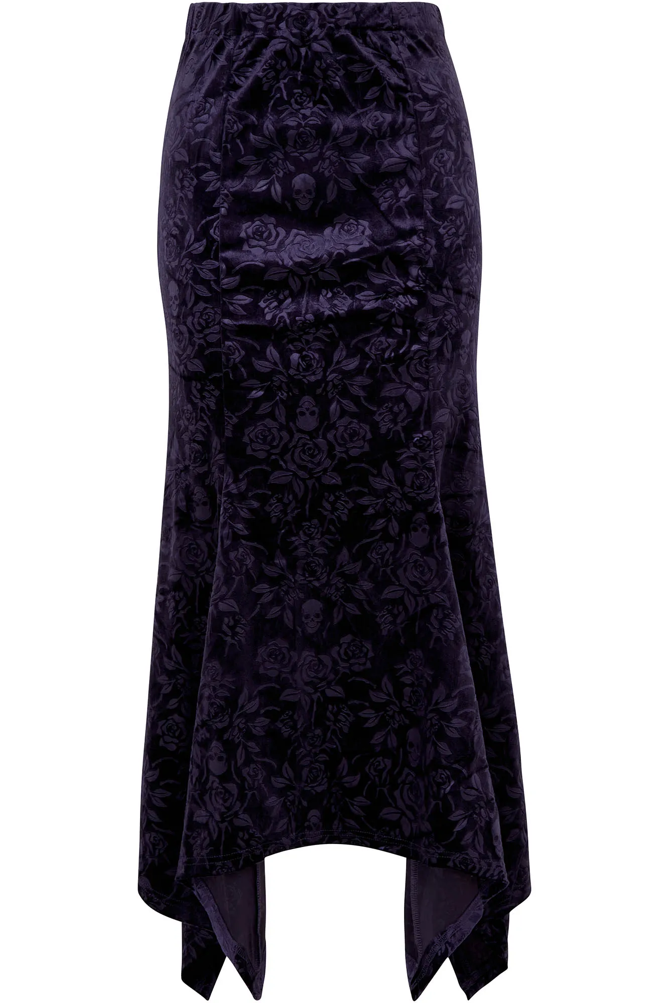 Roses Are Dead Velvet Maxi Skirt [PLUM] - Resurrect