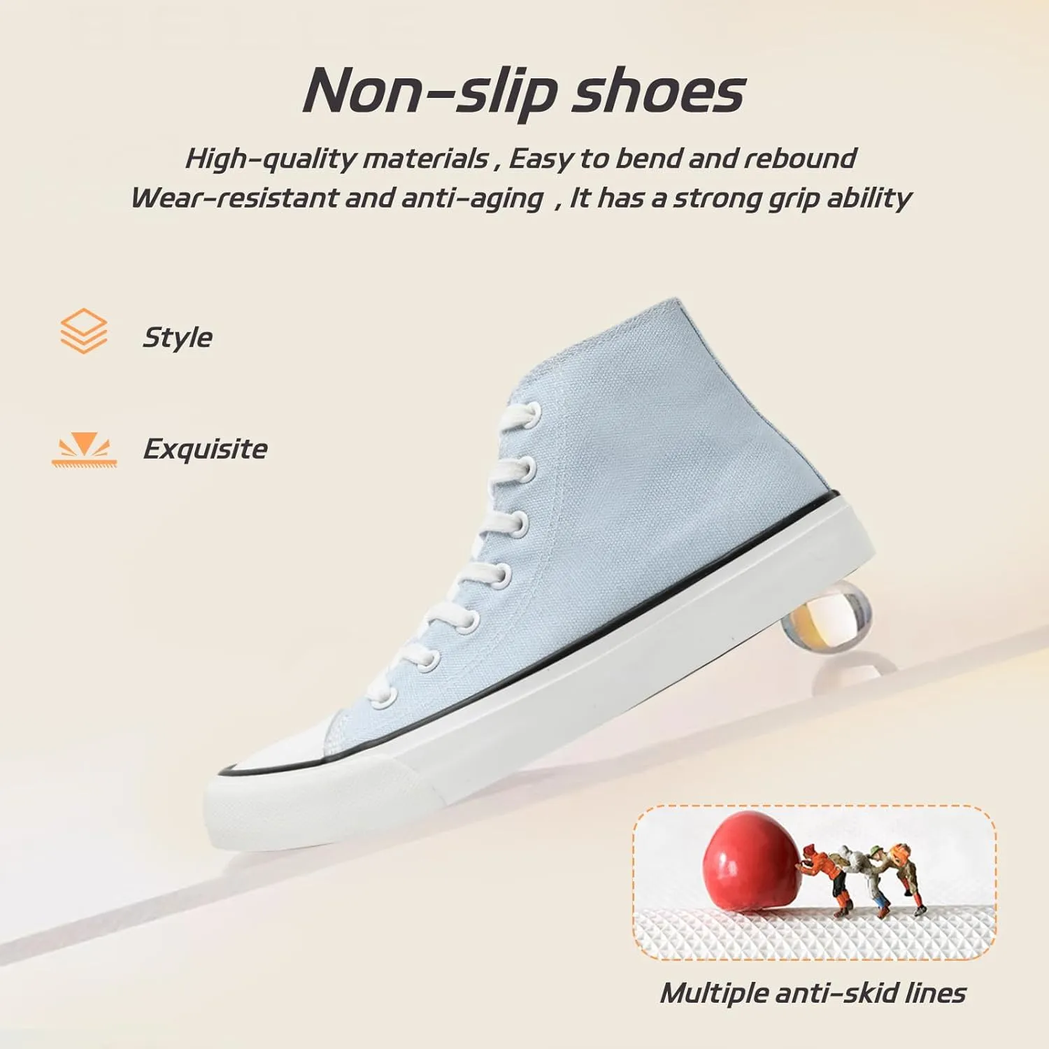 rosyclo Canvas Shoes for Women and Men, High Top Canvas Sneakers Fashion Lace Up Comfortable Womens Classic Casual Tennis Walking Shoes