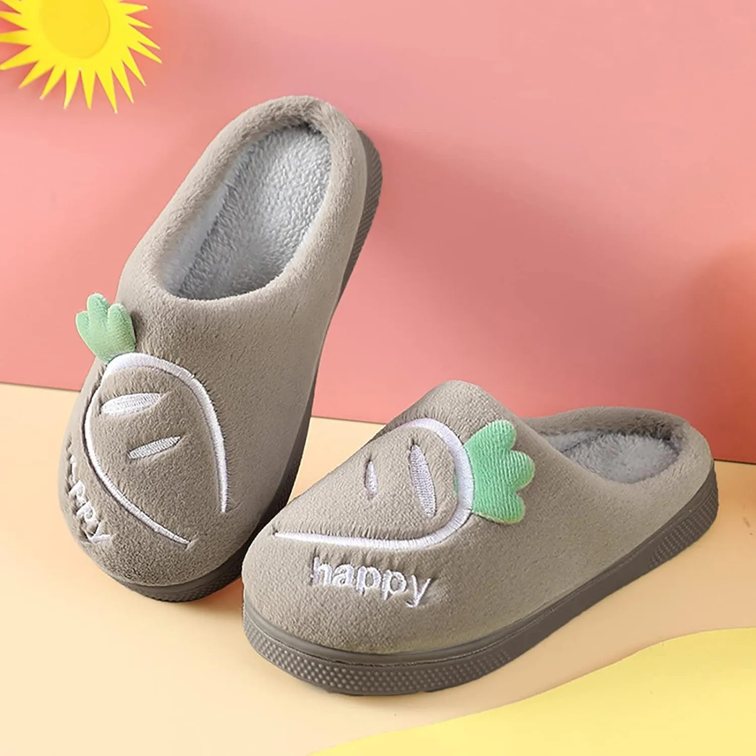 S Girls Boys Slippers Warm Dinosaur House Slippers For Toddler Lined Winter Indoor Shoes Baby Boy No Slip Slippers