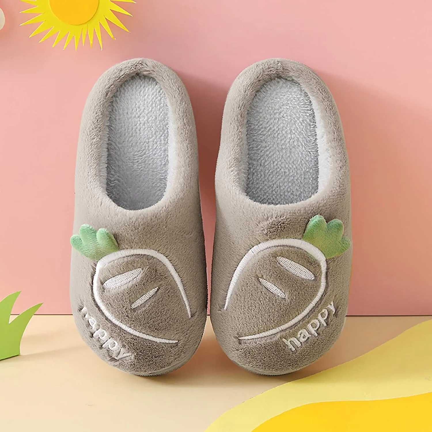 S Girls Boys Slippers Warm Dinosaur House Slippers For Toddler Lined Winter Indoor Shoes Baby Boy No Slip Slippers