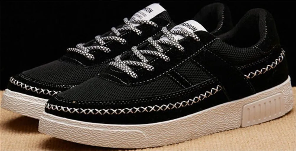 SATUKI Skate Shoes for Men,Fashion Sneakers,Casual Lace Up Soft Lightweight Athletic Flat Sports Shoes
