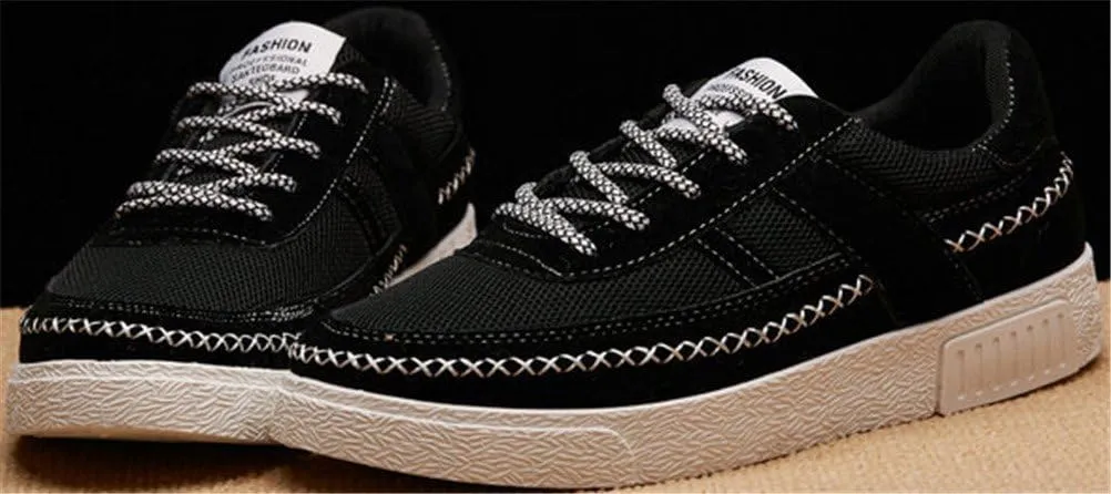 SATUKI Skate Shoes for Men,Fashion Sneakers,Casual Lace Up Soft Lightweight Athletic Flat Sports Shoes