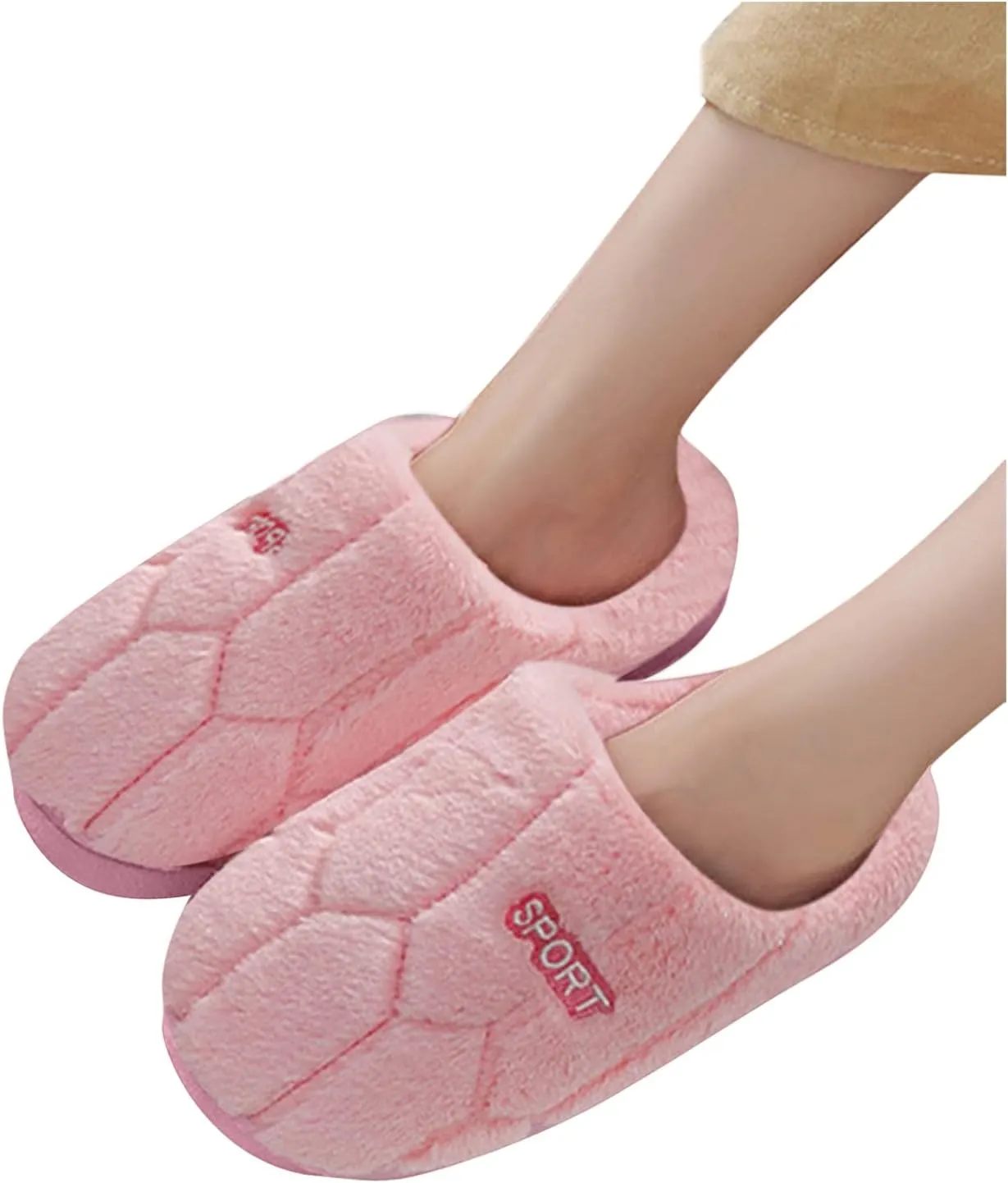 SBGMoSJ Mens Warm Fleece Cozy Slippers Winter Slippers Black House Slippers for Men Fuzzy Slippers Women Closed Toe C9 Led Christmas Lights Outdoor Gifts for Her 2023