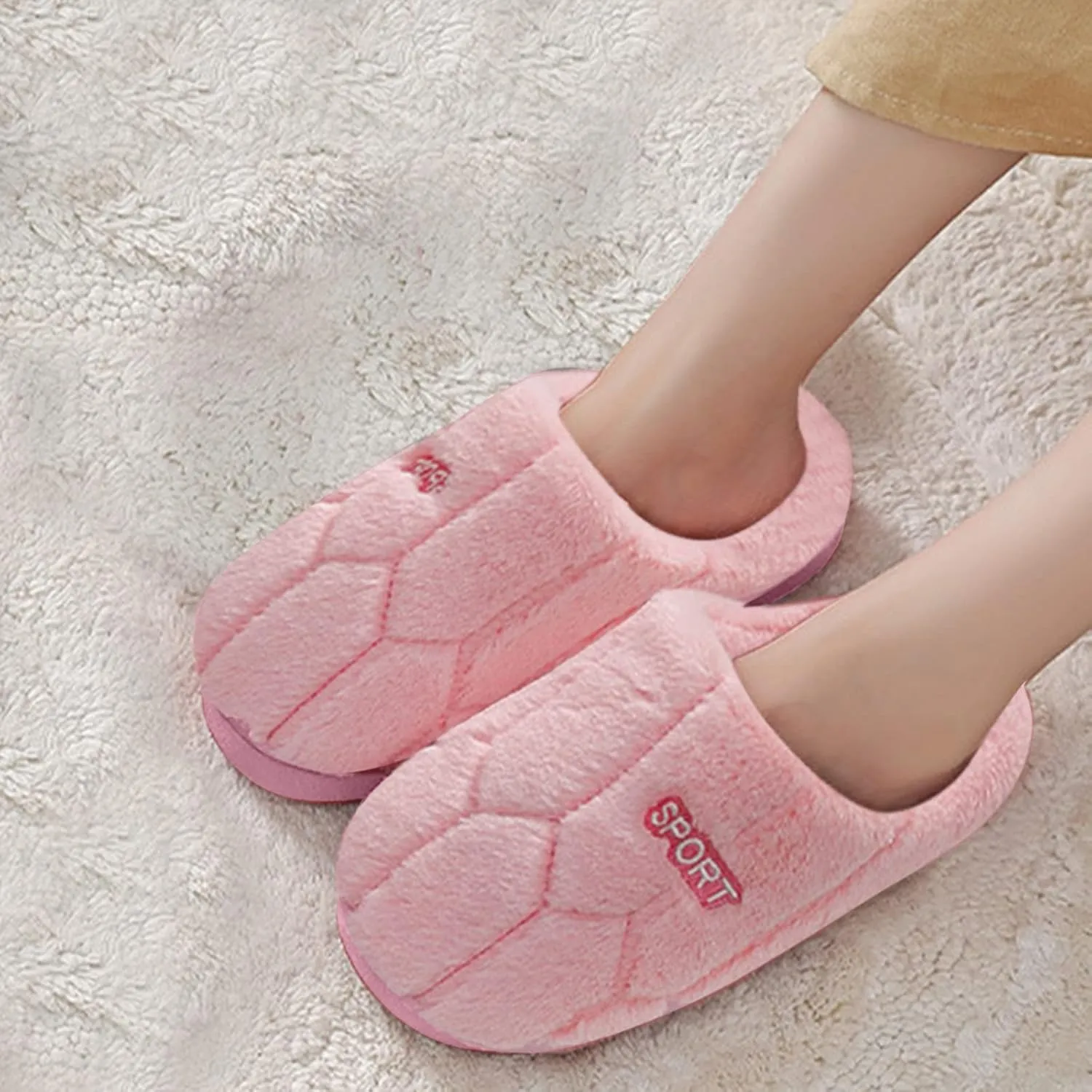 SBGMoSJ Mens Warm Fleece Cozy Slippers Winter Slippers Black House Slippers for Men Fuzzy Slippers Women Closed Toe C9 Led Christmas Lights Outdoor Gifts for Her 2023