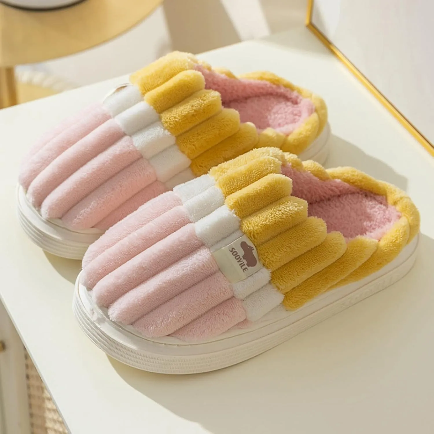 SBGMoSJ Winter Slippers Women Men Warm Anti-Slip Indoor House Shoes Winter Slipper Shoes Comfy House Slippers Womens Funny Slippers for Women Animal Christmas Gifts for Kids Gifts for Husband 2023