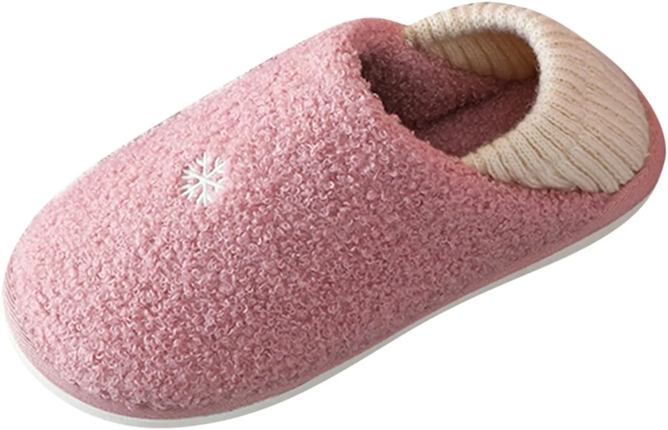 SBGMoSJ Womens Winter Warm Cozy House Fur Slippers Warming Slippers Mens Slippers Size 11.5 Wide Christmas Slippers for Men and Women Christmas Ribbon Gifts for Her 2023