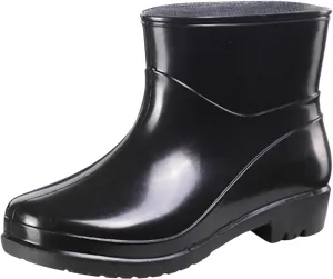 Short Rain Boots for Womens Ankle Rainboot Slip On Garden Boot Rubber Shoes Western Style Rain Boots for Women
