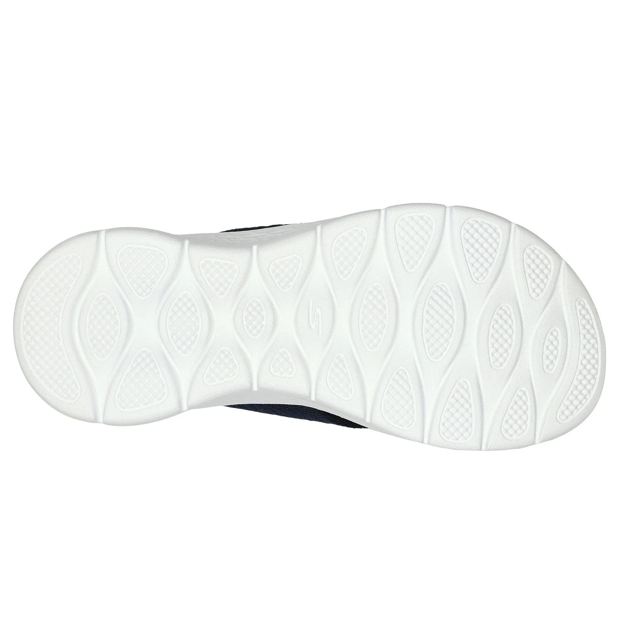Skechers 141404 Go Walk Flex Sandal - Splendo Ladies Navy Textile Water Resistant Vegan Thong Sandals