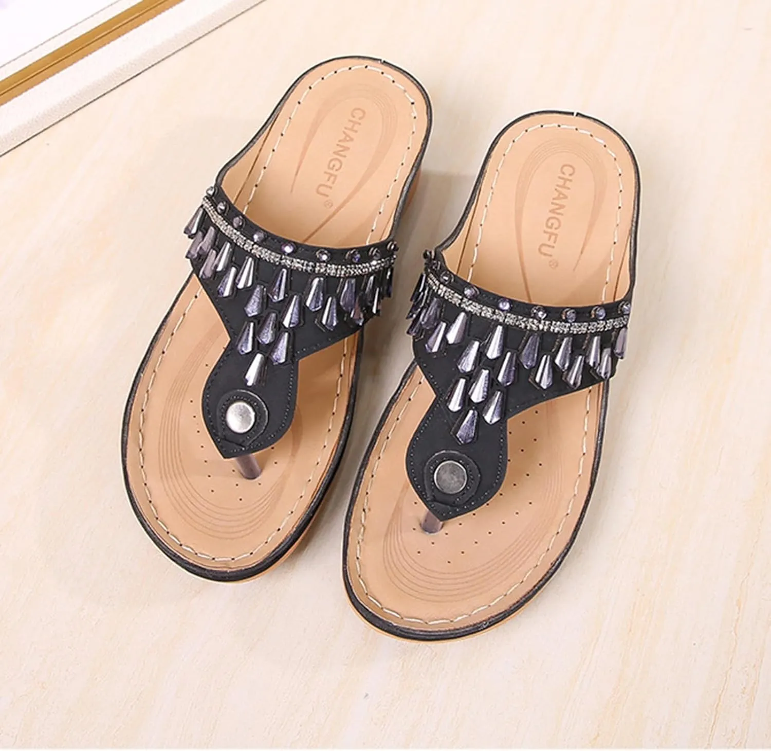 Slide Wedges Sandals for Women T Strap Sandals Low Wedges Open Toe Wide Width Orthopedic Slippers Slip On Casual Shoes Comfort Wear Shoes for Beach Vacation Outdoor Breathable Shoe Womens Sandals