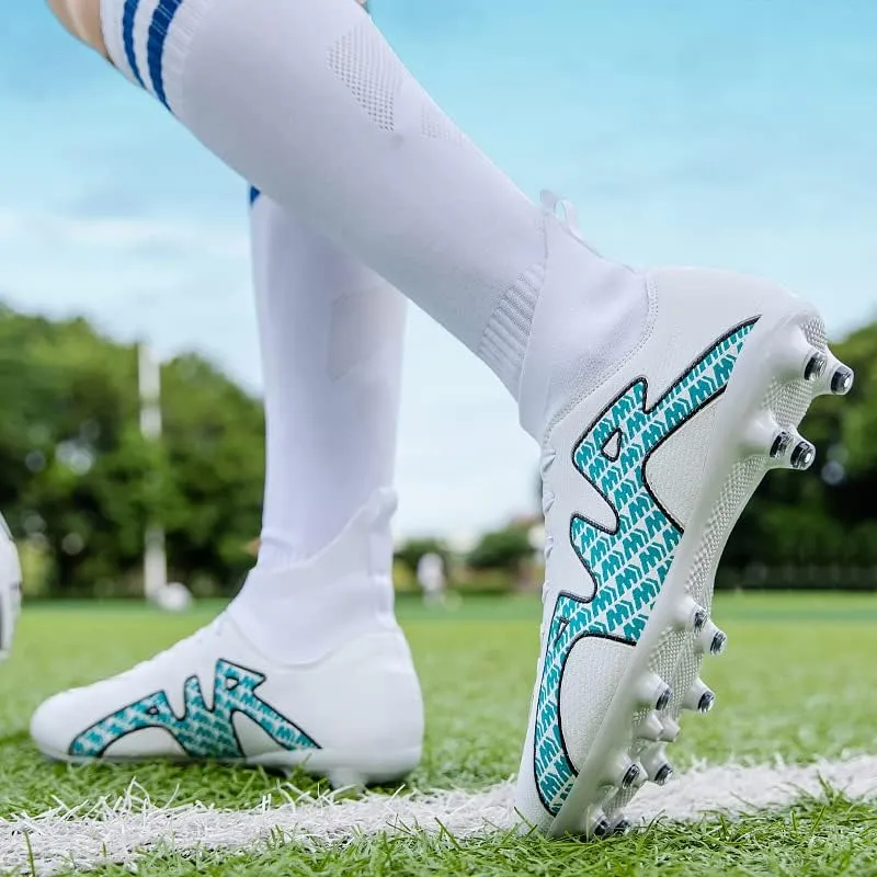 Soccer Cleats for Mens Youth AG Football Boots Outdoor Breathable Training Sneaker Shoes