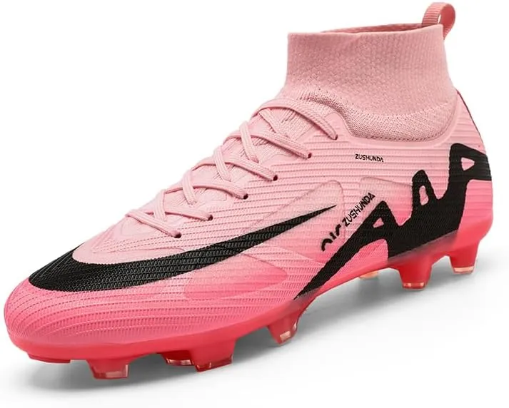 Soccer Cleats Men Soccer Boots Outdoor Turf Training Youth Soccer Cleats High-Top for Big Boys Soccer Shoes