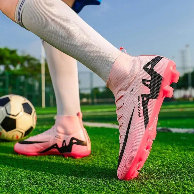 Soccer Cleats Men Soccer Boots Outdoor Turf Training Youth Soccer Cleats High-Top for Big Boys Soccer Shoes
