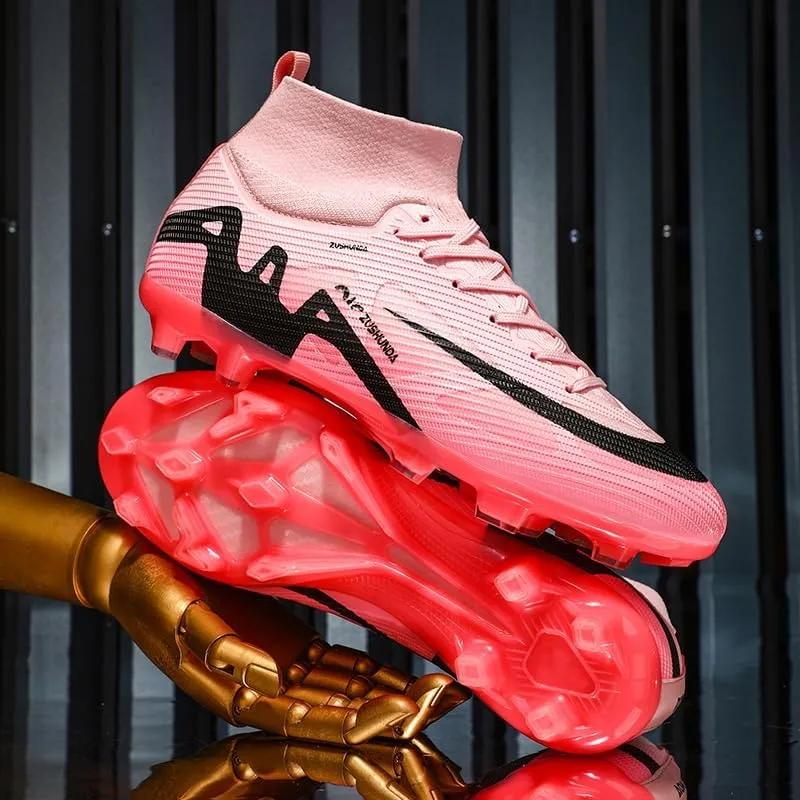 Soccer Cleats Men Soccer Boots Outdoor Turf Training Youth Soccer Cleats High-Top for Big Boys Soccer Shoes