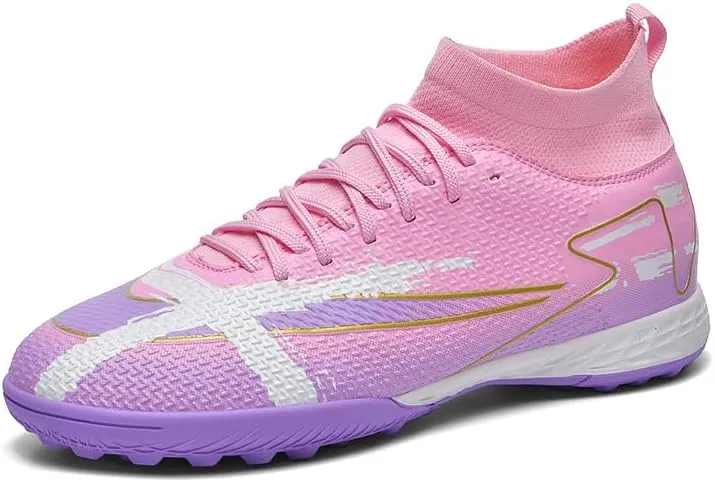 Soccer Cleats Men Soccer Boots Outdoor Turf Training Youth Soccer Cleats High-Top for Big Boys Soccer Shoes