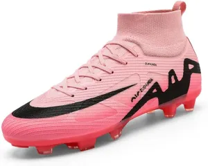 Soccer Cleats Men Soccer Boots Outdoor Turf Training Youth Soccer Cleats High-Top for Big Boys Soccer Shoes