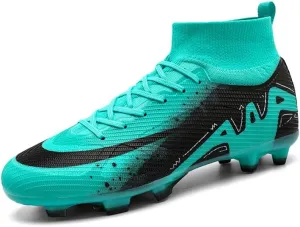 Soccer Cleats Men Soccer Boots Outdoor Turf Training Youth Soccer Cleats High-Top for Big Boys Soccer Shoes