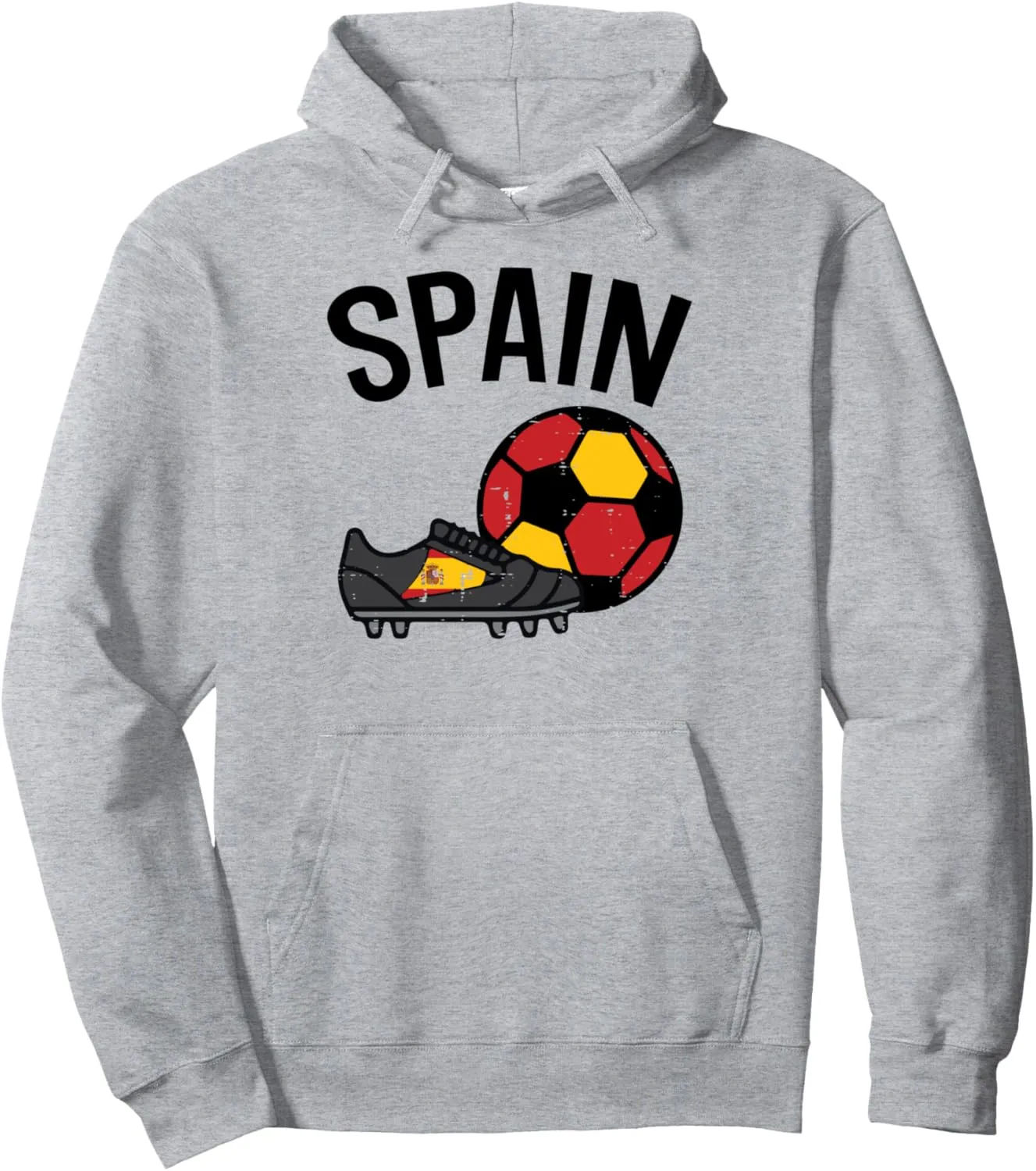 Spain Flag Soccer Ball Shoes Football Fan Men Women Kids Pullover Hoodie