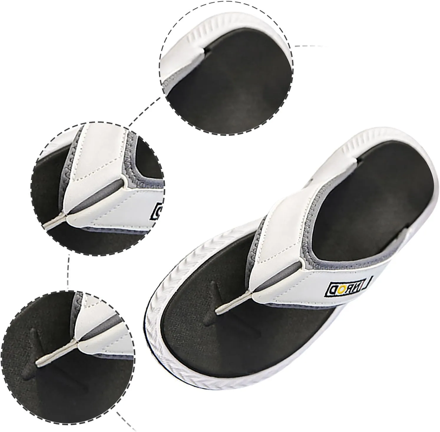 Thong Sandals Slippers for Beach Lightweight Mens Flip Flops Indoor Outdoor Cushion Mat Slip on for Summer
