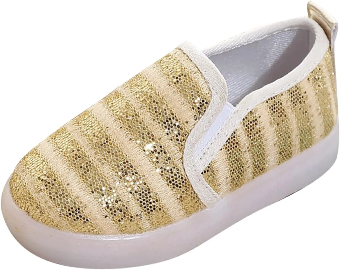 Toddler Girls Boys Canvas Shoes Slip On Light Up Shoes Casual Lazy Loafers for Infant Toddler Noisy Shoes for Kids