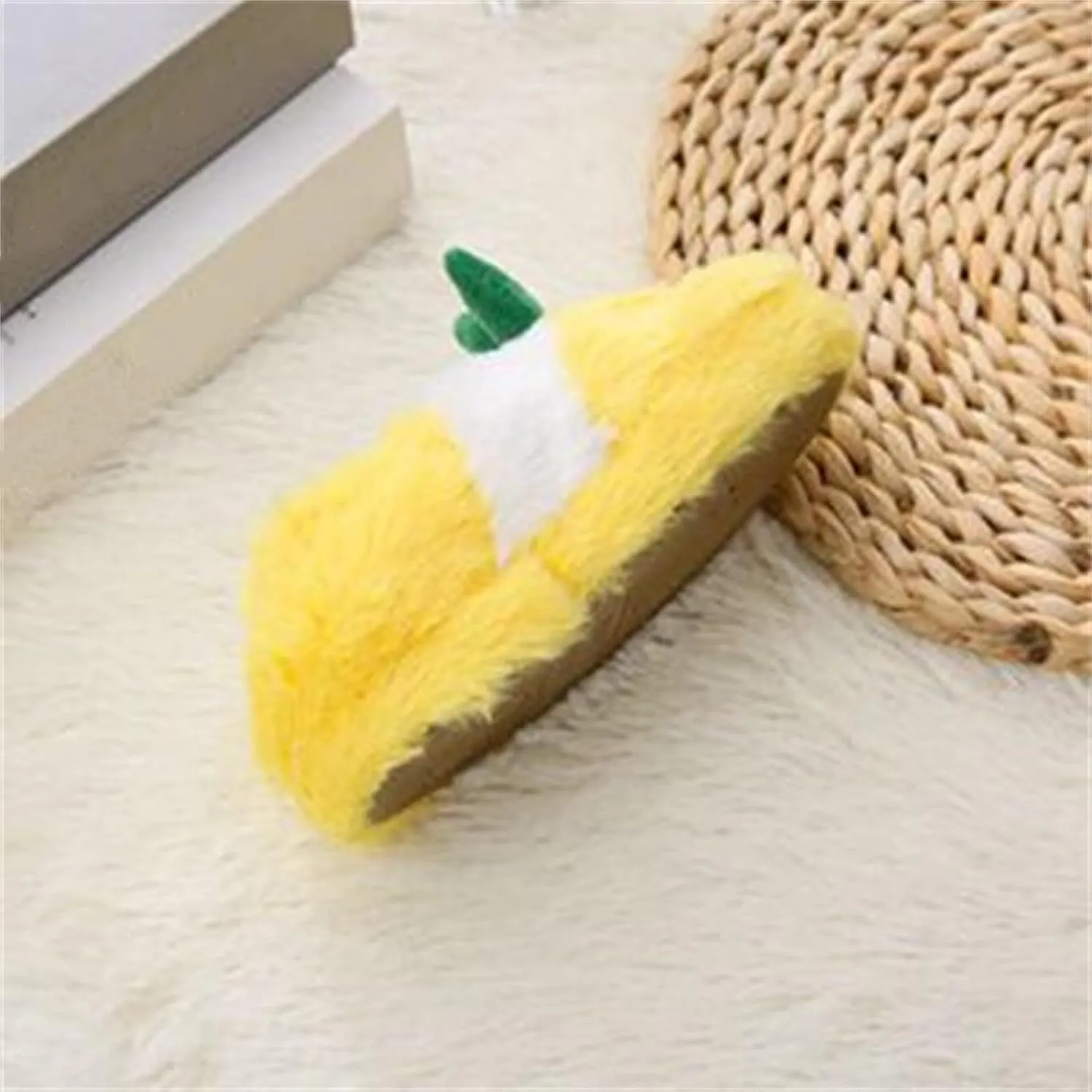 Toddler Girls Cute Peach Warm Plush Cotton Slippers Wrapped Root Cotton Fuzzy Home Shoes for Ballet Slipper Little Girl