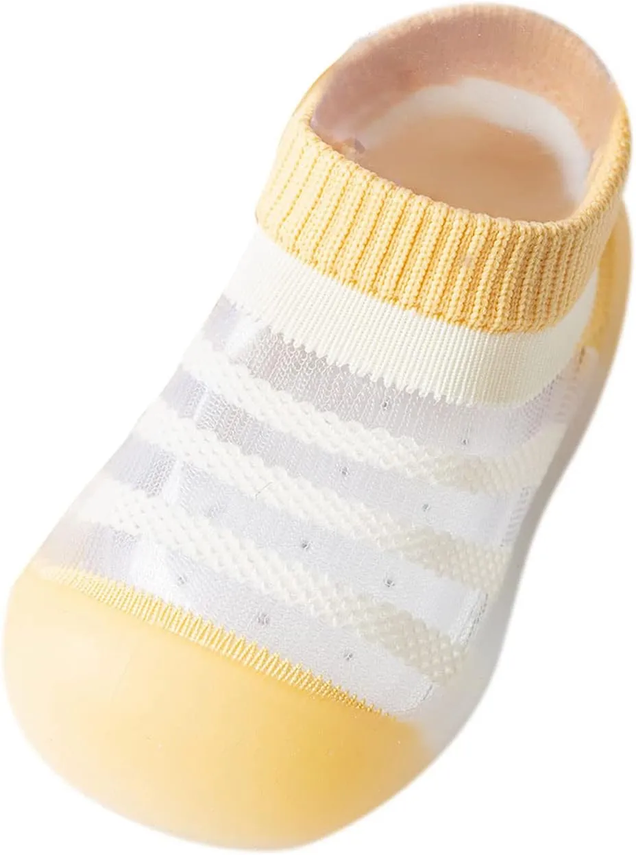 Toddler Sock Shoes for Boys Girls Barefoot Sneakers Breathable Rubber Sole Non Slip Slippers Baby First Walking Shoes
