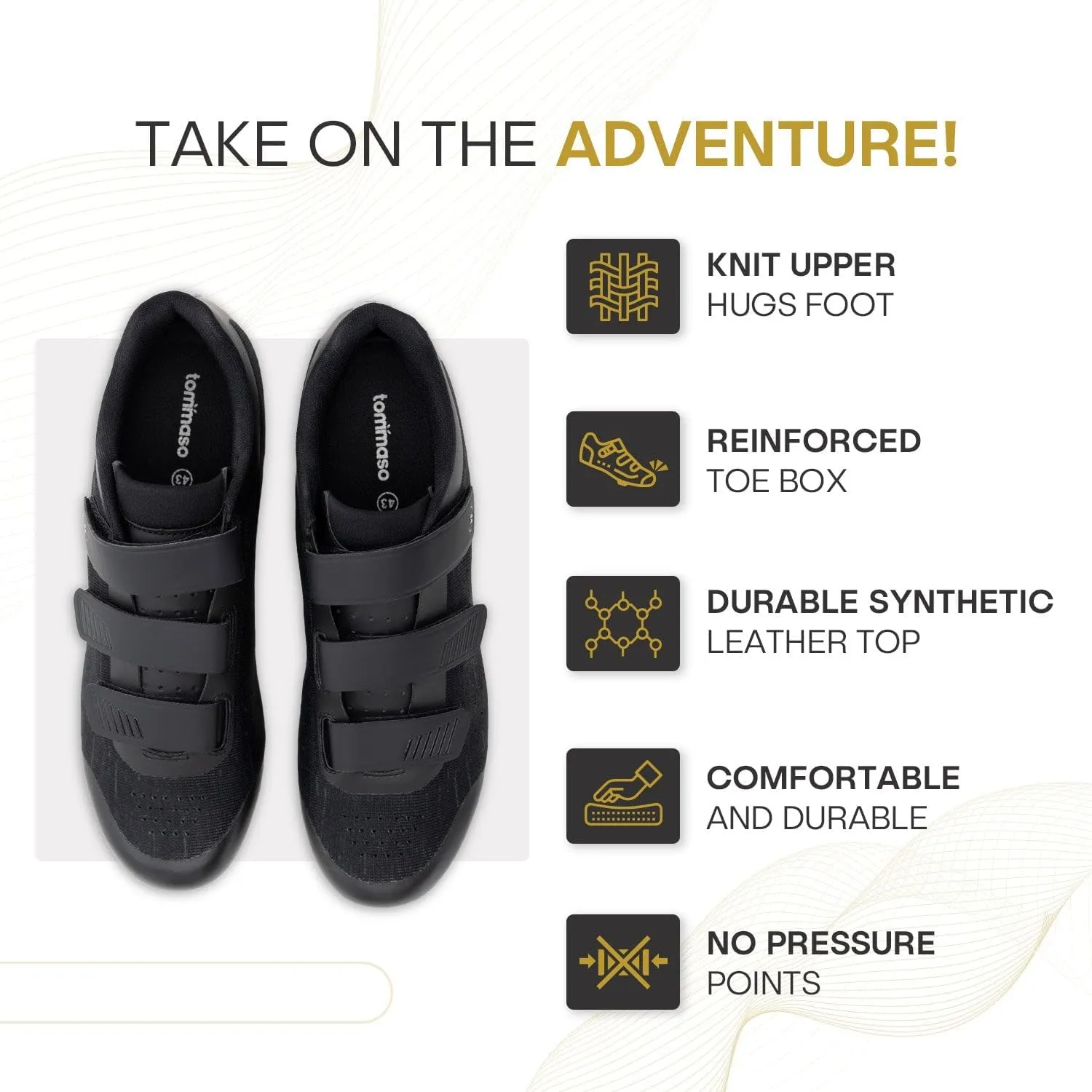 Tommaso Strada Mens SPD & Peloton Shoes2 in 1 Cycling ShoesInstall Your Own Delta or SPD Cleats for Road Bikes, Indoor Cycles or Most Mens BicyclesExplore Bike Accessories