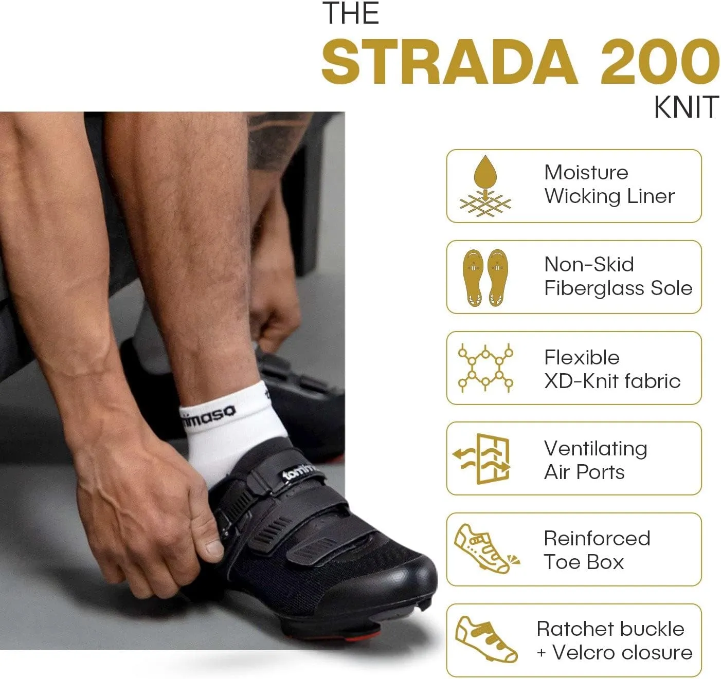 Tommaso Strada Mens SPD & Peloton Shoes2 in 1 Cycling ShoesInstall Your Own Delta or SPD Cleats for Road Bikes, Indoor Cycles or Most Mens BicyclesExplore Bike Accessories