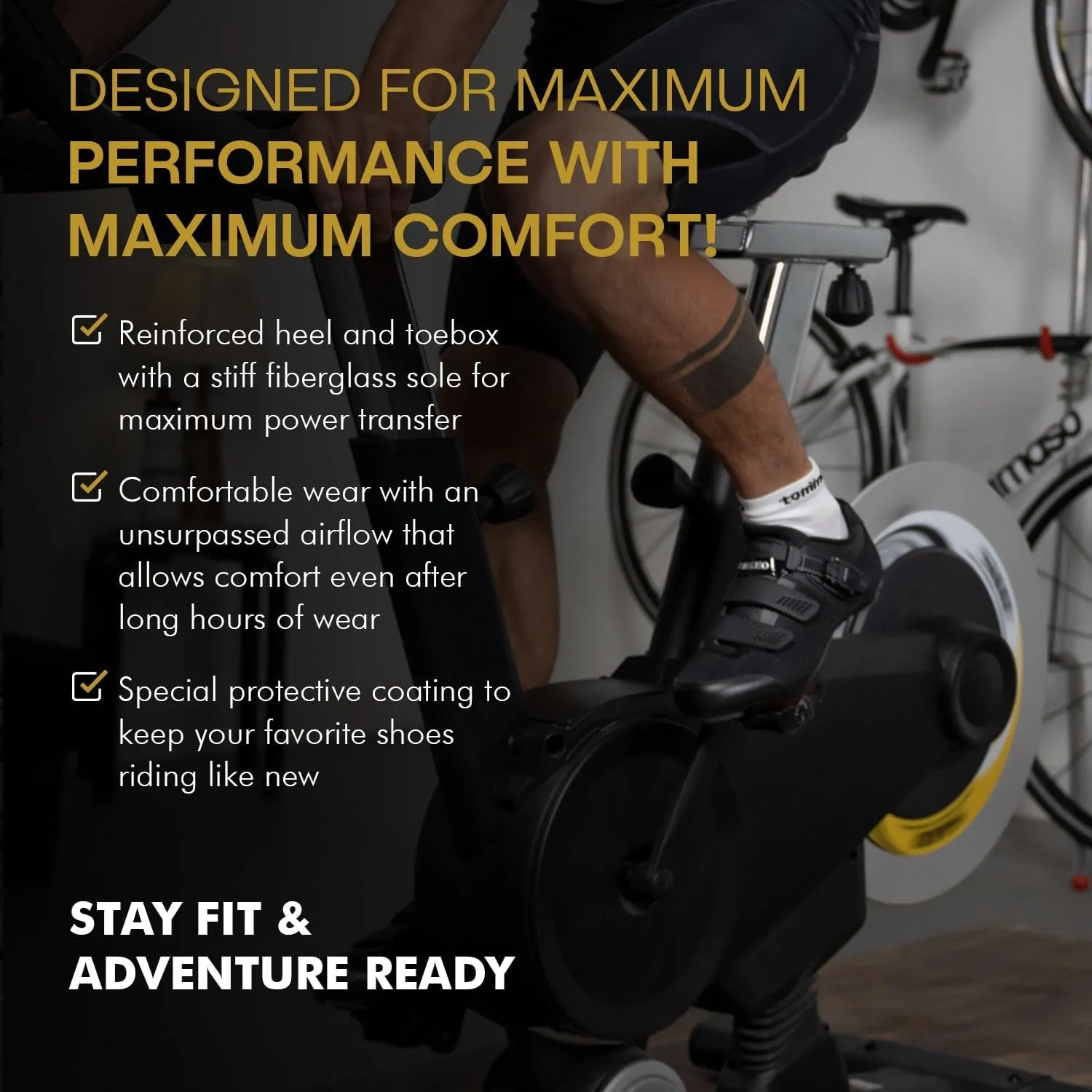 Tommaso Strada Mens SPD & Peloton Shoes2 in 1 Cycling ShoesInstall Your Own Delta or SPD Cleats for Road Bikes, Indoor Cycles or Most Mens BicyclesExplore Bike Accessories