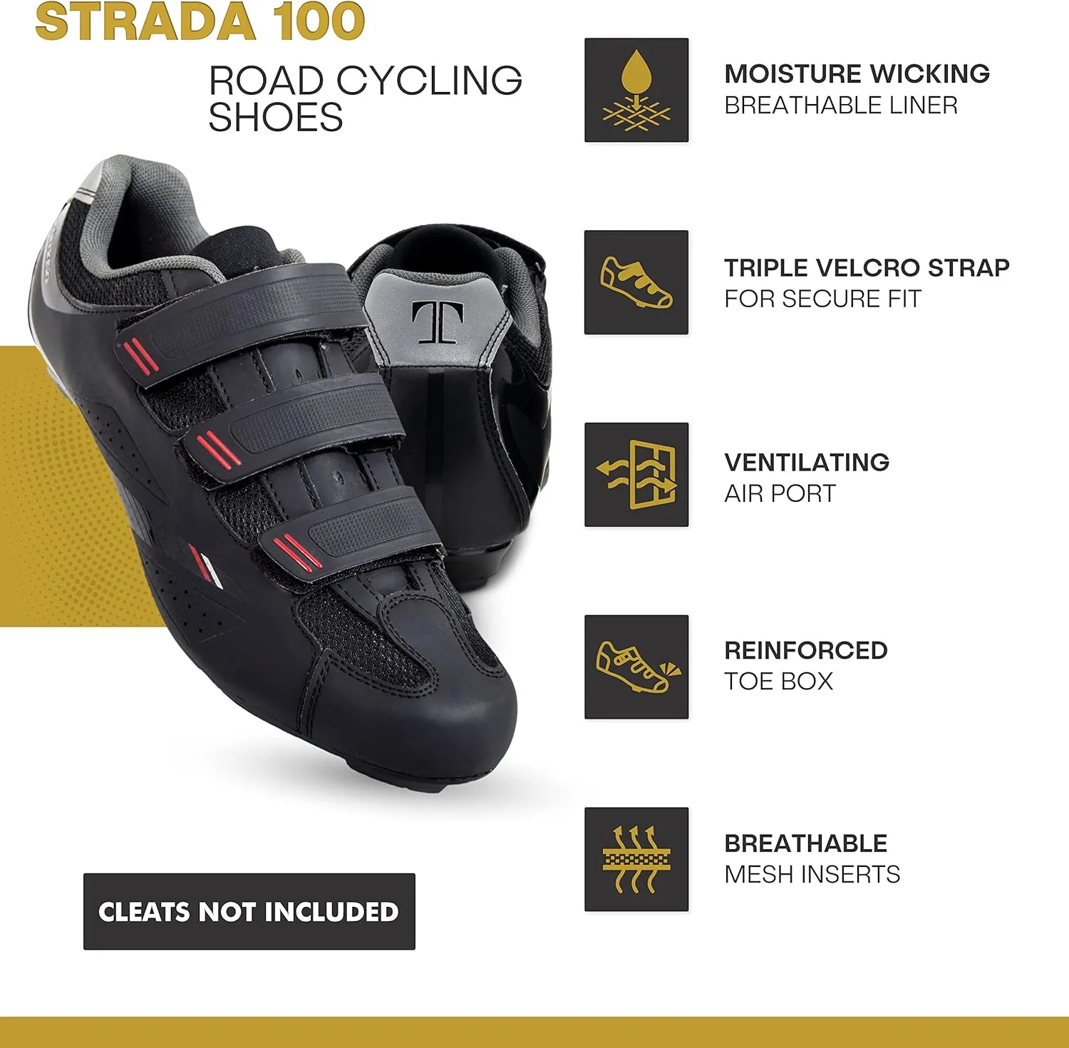 Tommaso Strada Mens SPD & Peloton Shoes2 in 1 Cycling ShoesInstall Your Own Delta or SPD Cleats for Road Bikes, Indoor Cycles or Most Mens BicyclesExplore Bike Accessories