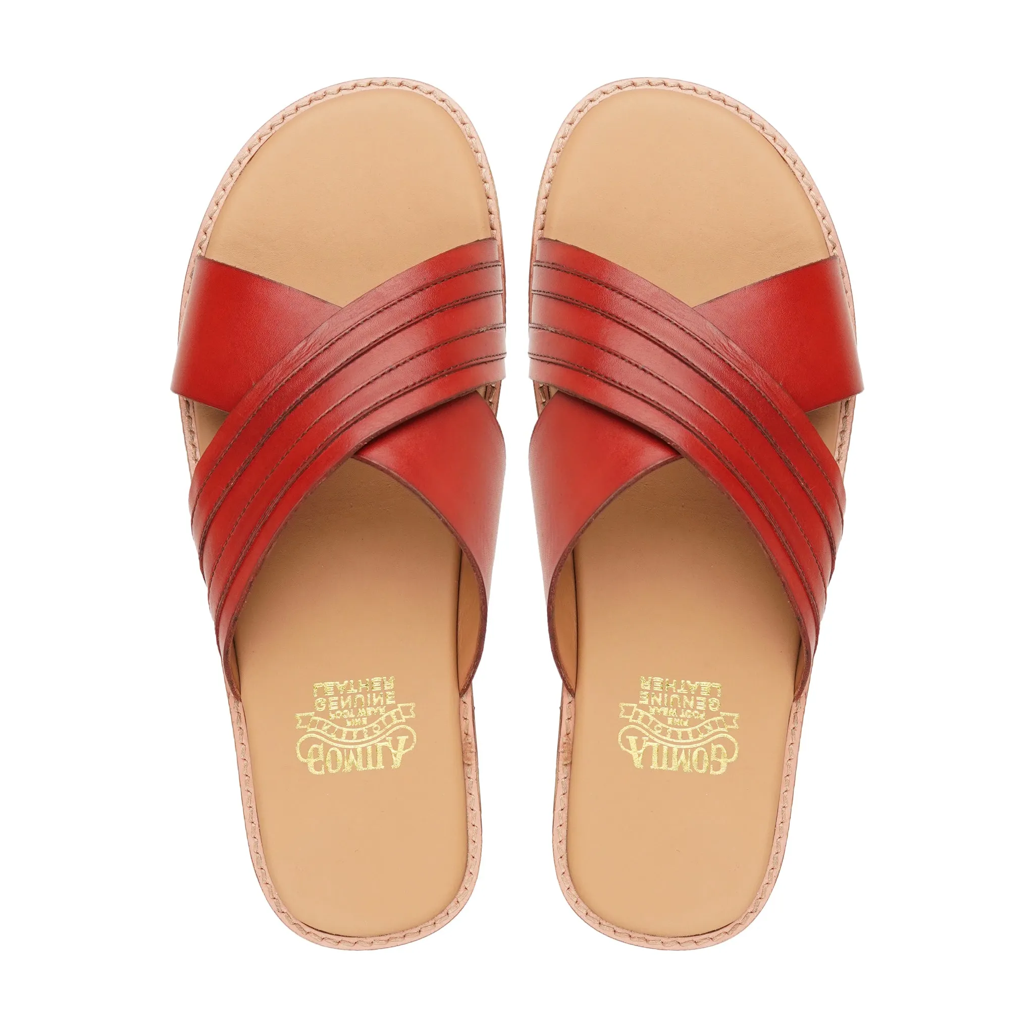 Tomo - Men's Oxblood Calf Leather Slipper