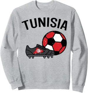 Tunisia Flag Soccer Ball Shoes Football Fan Men Women Kids Sweatshirt