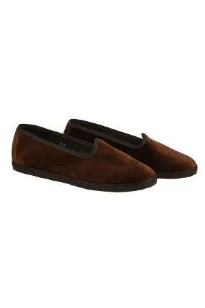 Venetian Velvet Slippers - Chocolate