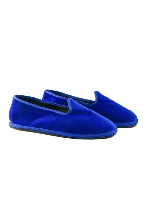 Venetian Velvet Slippers - Lapislazzuli