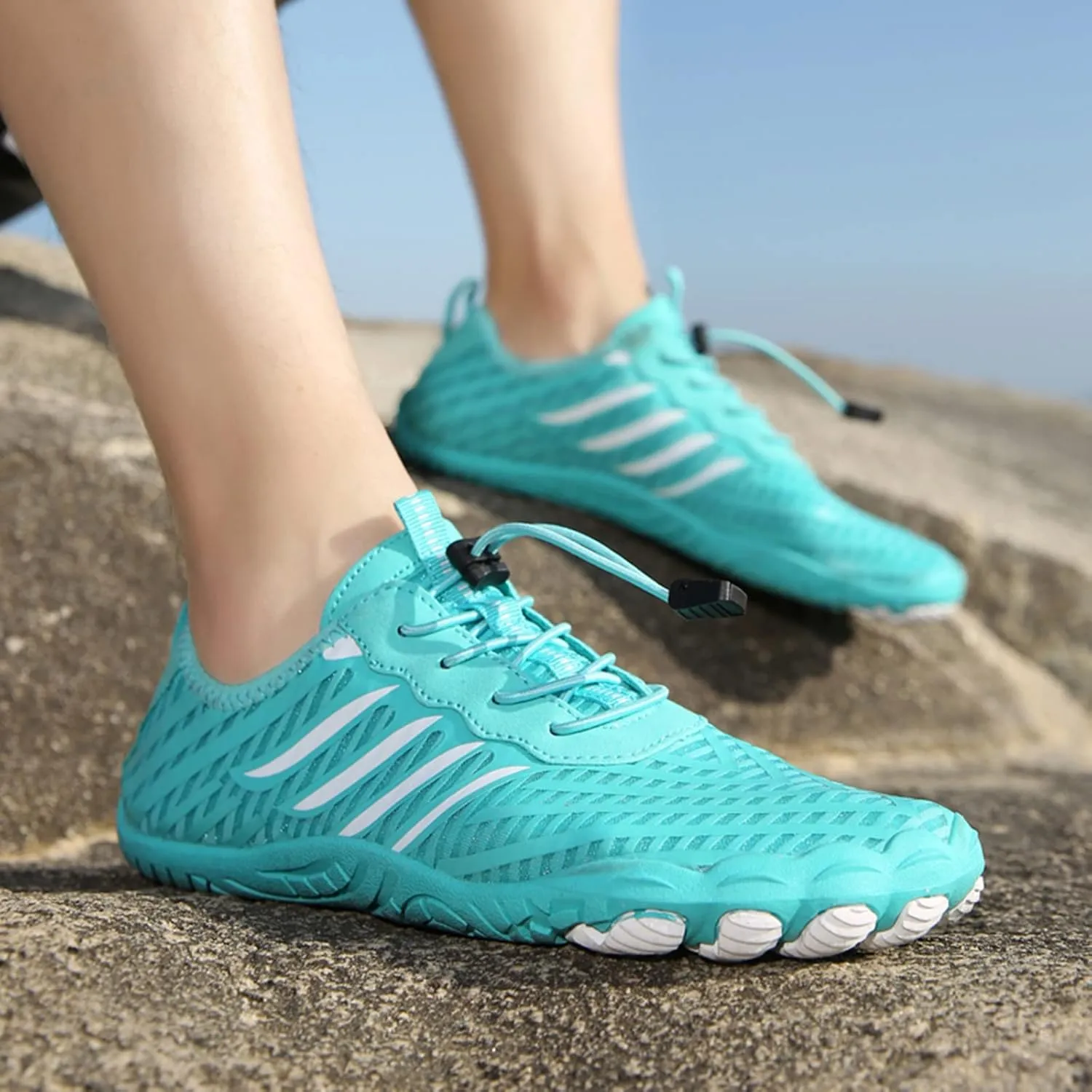 Water Shoes Men Wide Foot Breathable Non Slip Athletic Water Hiking Shoes for Women Non Slip Water Shoes Men Wide Beach Sports Quick Dry Barefoot for Pool Hiking Training Outdoor Water Sports
