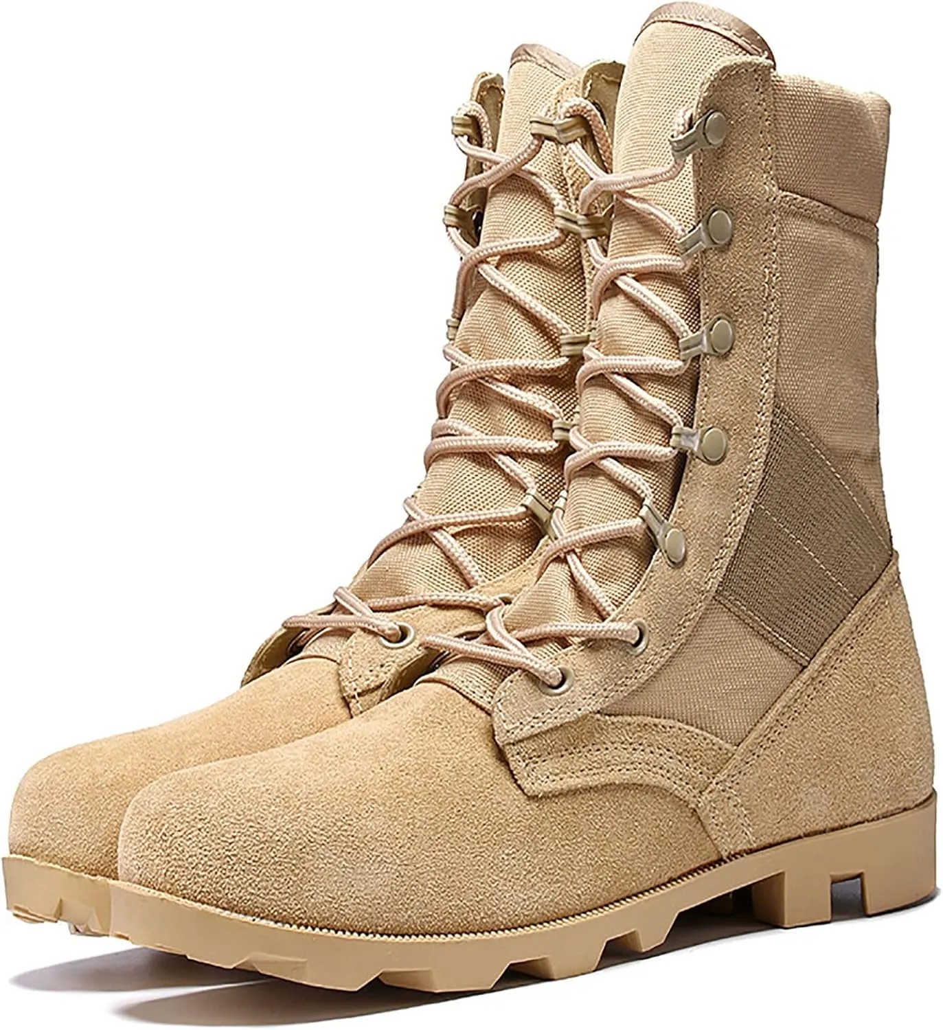 Waterproof Hiking Work Boots, Four Seasons Comfort Durable Men's High Top Outdoor Non-slip Desert Boots, for Lace-up Sports Durable Breathable Hiking Shoes