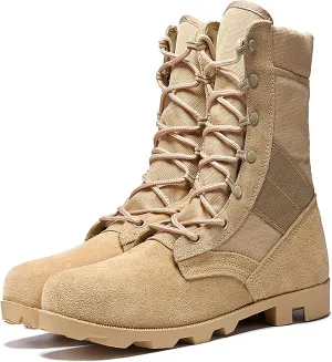 Waterproof Hiking Work Boots, Four Seasons Comfort Durable Men's High Top Outdoor Non-slip Desert Boots, for Lace-up Sports Durable Breathable Hiking Shoes