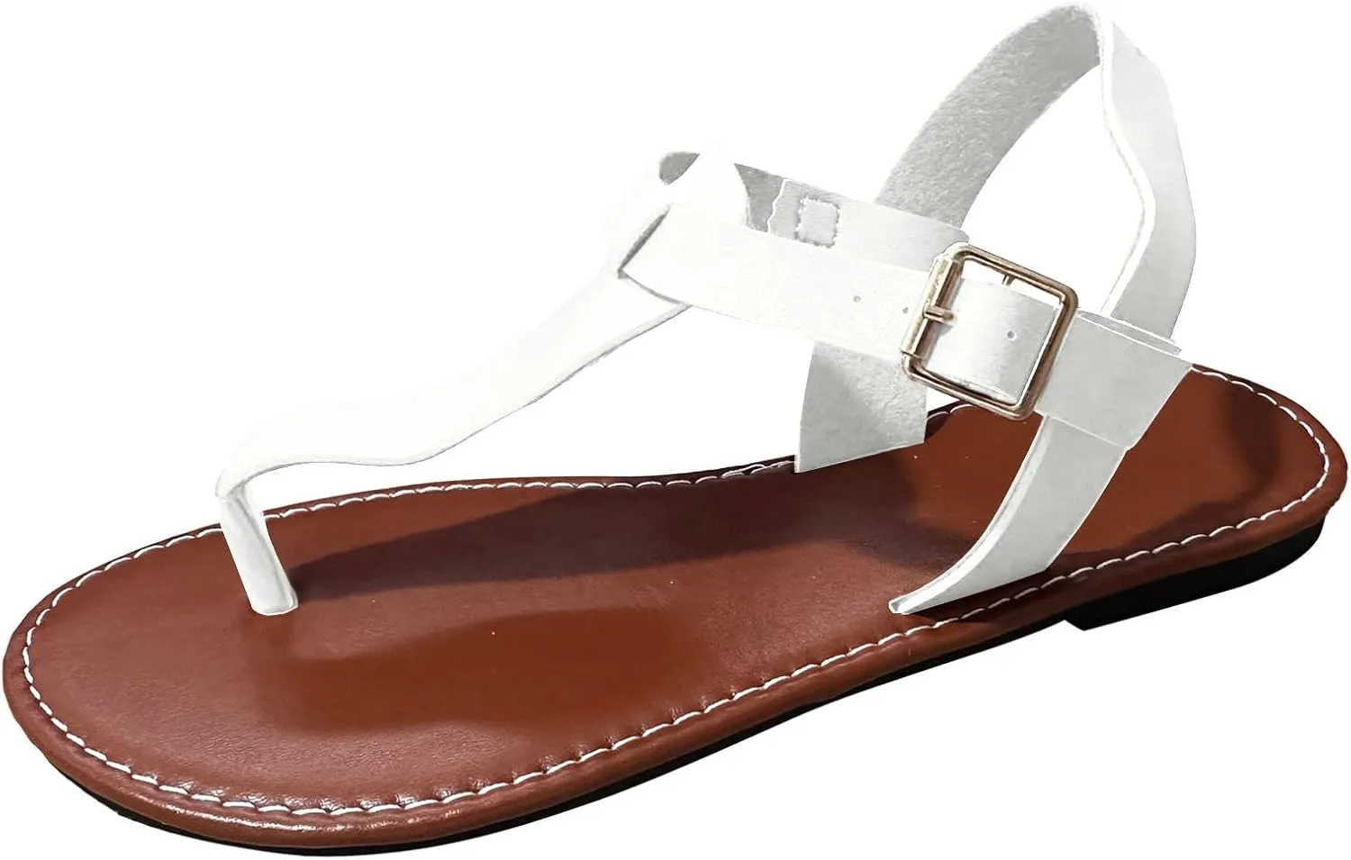Women Summer Buckle Strap Casual Open Toe Flat Soft Bottom Breathable Shoes Sandals Women Fashion Sandals