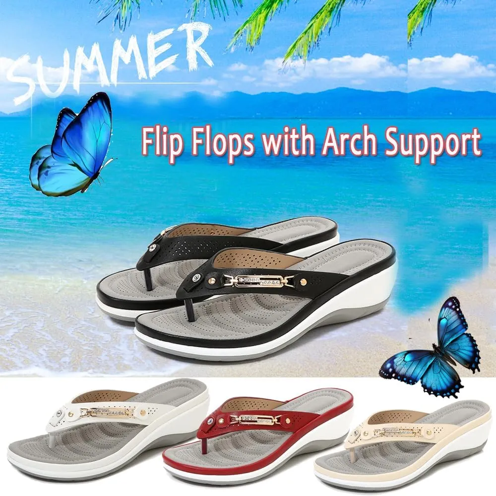 Women's Arch Support Soft Cushion Flip Flops Thong Sandals Slippers, Summer Orthopedic Sandals for Women 2024