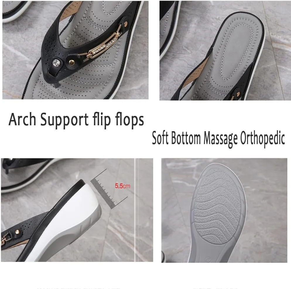 Women's Arch Support Soft Cushion Flip Flops Thong Sandals Slippers, Summer Orthopedic Sandals for Women 2024
