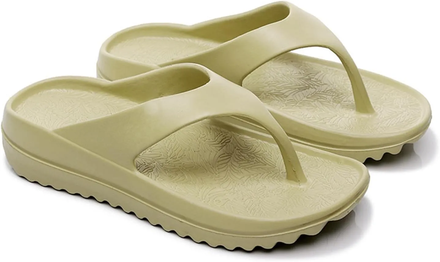 Women's Flat Sandals Round Toe Soft Comfy Summer Herringbone Slippers Thick Soled Anti-Skid Casual Beach Sandal 2025