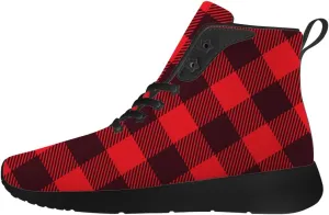 Women's Men's Plaid Shoes High Top Sneakers Running Waking Shoes Gifts for Mom Dad