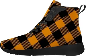 Women's Men's Plaid Shoes High Top Sneakers Running Waking Shoes Gifts for Mom Dad