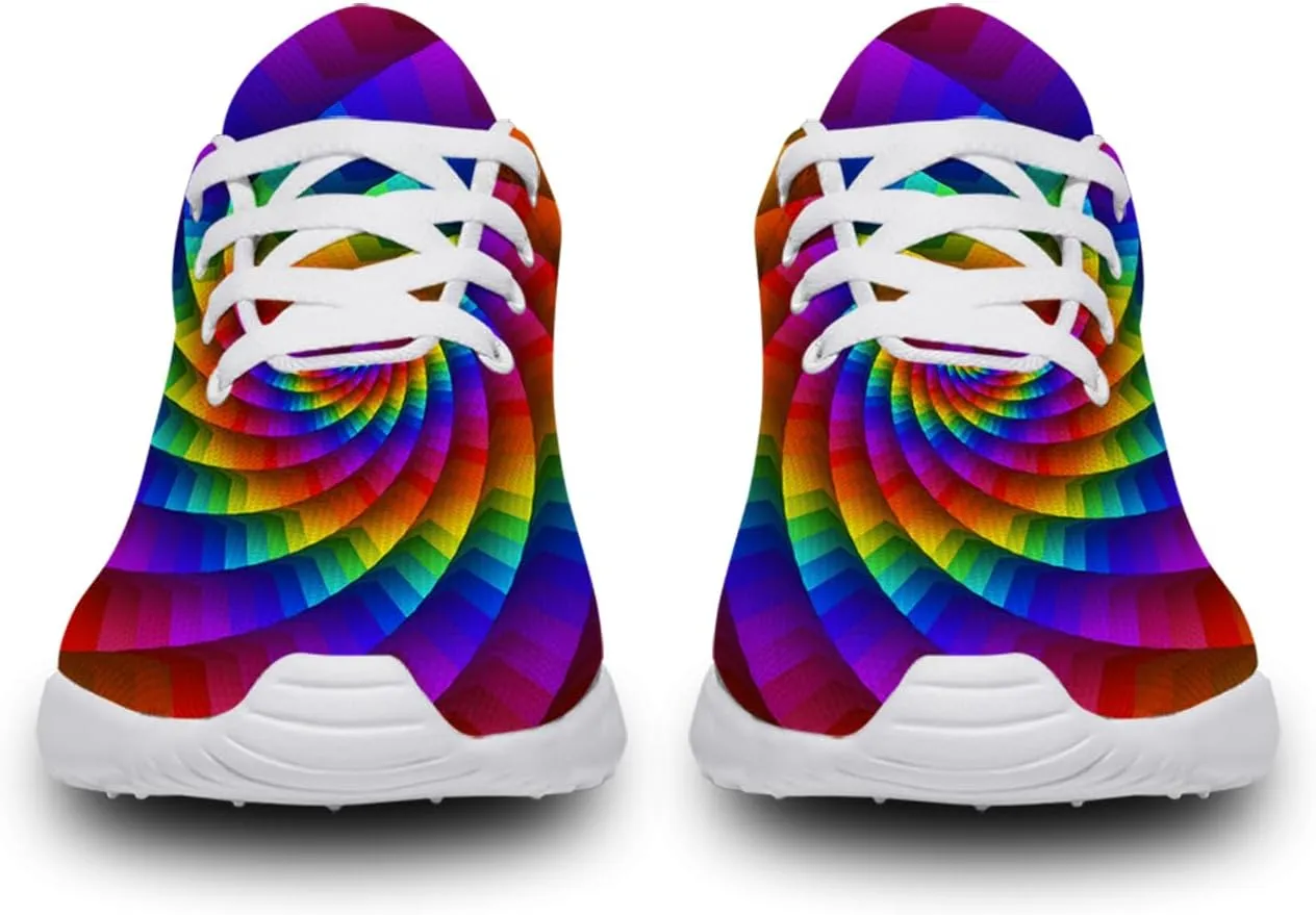 Women's Men's Psychedelic Shoes Tennis Running Shoes Abstract Art Sneakers Gifts for Mom Dad