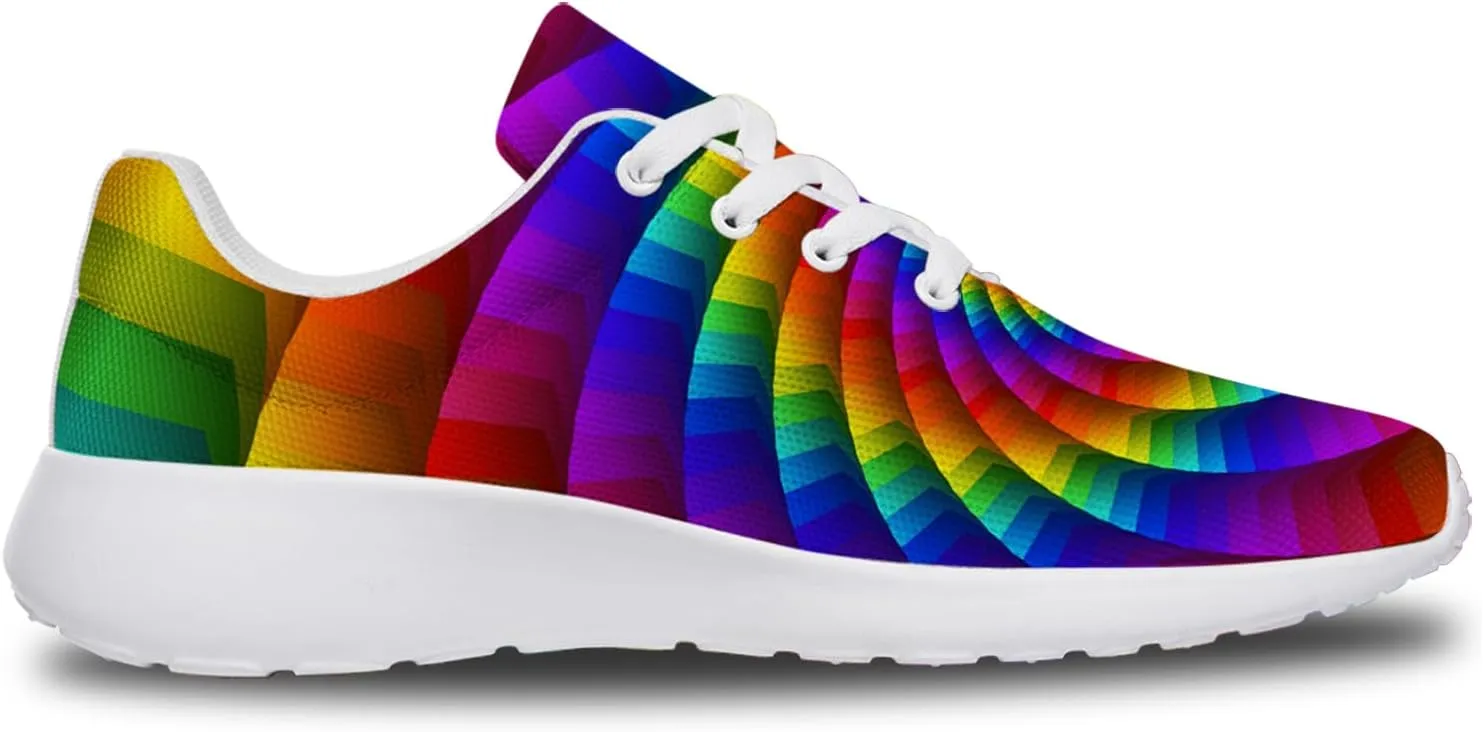 Women's Men's Psychedelic Shoes Tennis Running Shoes Abstract Art Sneakers Gifts for Mom Dad