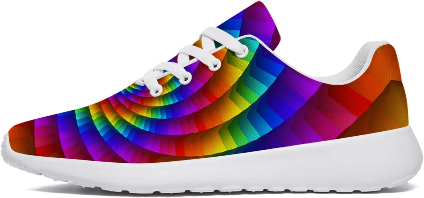 Women's Men's Psychedelic Shoes Tennis Running Shoes Abstract Art Sneakers Gifts for Mom Dad
