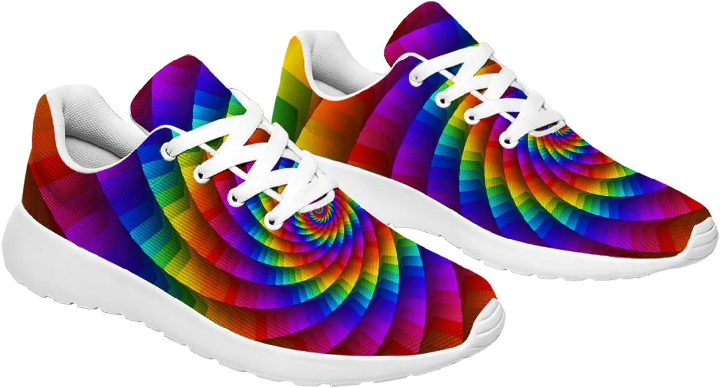 Women's Men's Psychedelic Shoes Tennis Running Shoes Abstract Art Sneakers Gifts for Mom Dad