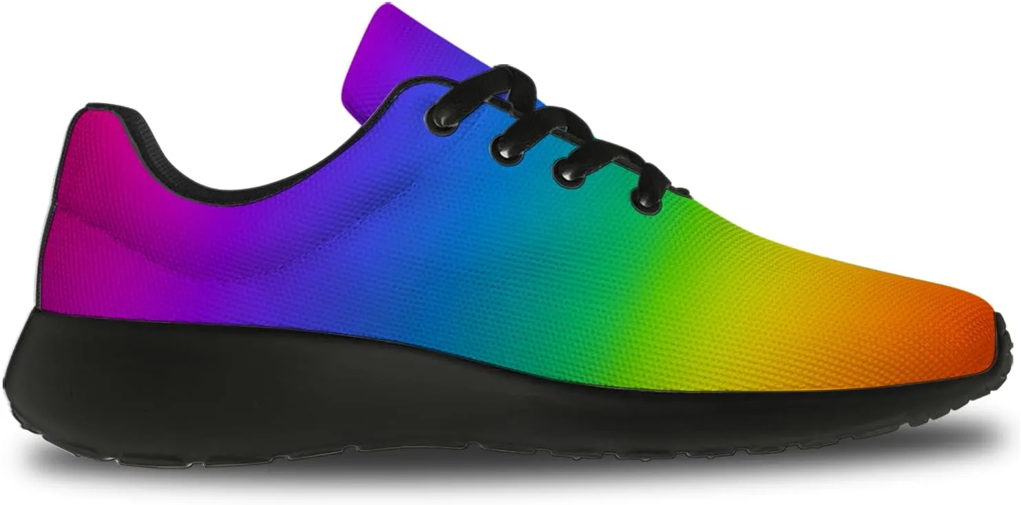 Women's Men's Rainbow Shoes LGBT Flag Sneakers Running Walking Shoes Gifts for Mom Dad