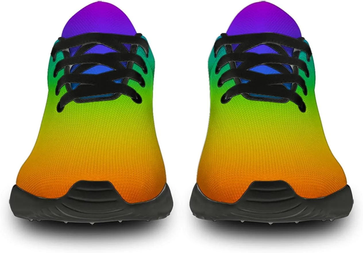Women's Men's Rainbow Shoes LGBT Flag Sneakers Running Walking Shoes Gifts for Mom Dad