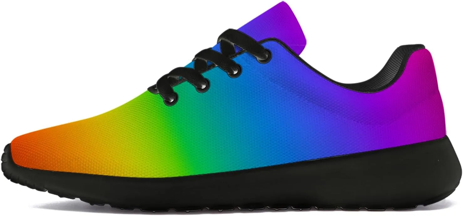 Women's Men's Rainbow Shoes LGBT Flag Sneakers Running Walking Shoes Gifts for Mom Dad